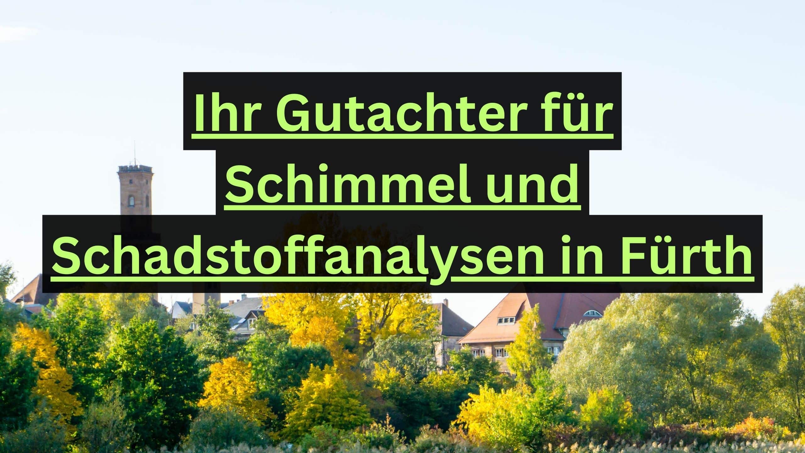 Ihr Gutachter für Schimmel und Schadstoffanalysen in Fürth